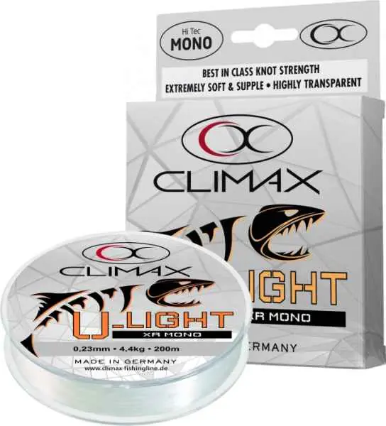 Silon Climax U-Light XR Mono transparent 200m Průměr: 0,26mm Nosnost: 5,6kg Nejprodávanější