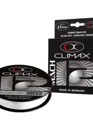 Hit Sezóny Přívlačová šňůra Climax Mach 12 Braid - bílá 135m 0,17mm, 9,6kg, 135m
