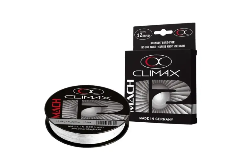 Hit Sezóny Přívlačová šňůra Climax Mach 12 Braid - bílá 135m 0,17mm, 9,6kg, 135m