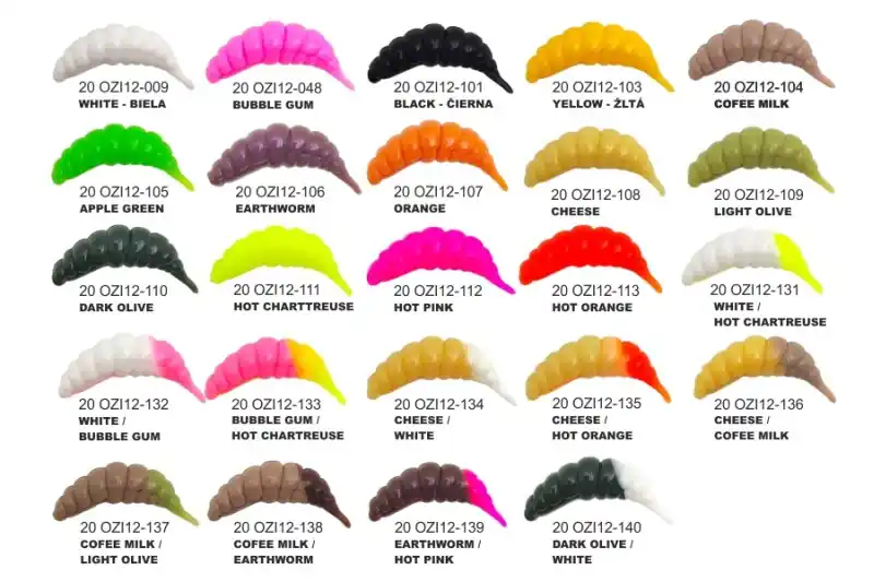 Sezónní Sleva Dipované umělé nástrahy FishUP OZI 30mm-1,2"/10ks Barva: Dark Olive