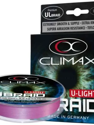 Pletená šňůra Climax iBraid U-Light fluo-fialová 135m Průměr: 0,06mm / 4,5kg Top Prodej