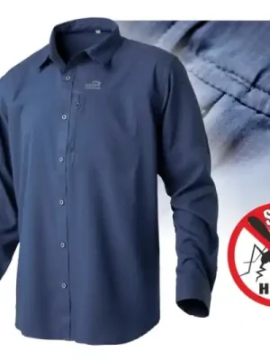 Akce Košile s dlouhým rukávem Ezmar Light modrá Velikost: XXL