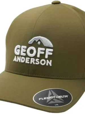 Akční Nabídka Kšiltovka Geoff Anderson Flexfit Delta zelená 3D logo Velikost: L/XL