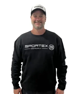 Dokud Zásoby Vydrží Sportex mikina s dlouhým rukávem černá Velikost: XL