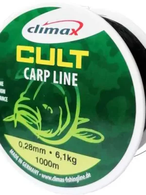 Climax silon Cult Carp line - černý 1000m Průměr: 0,34mm nosnost: 9,0kg Rychlé Dodání
