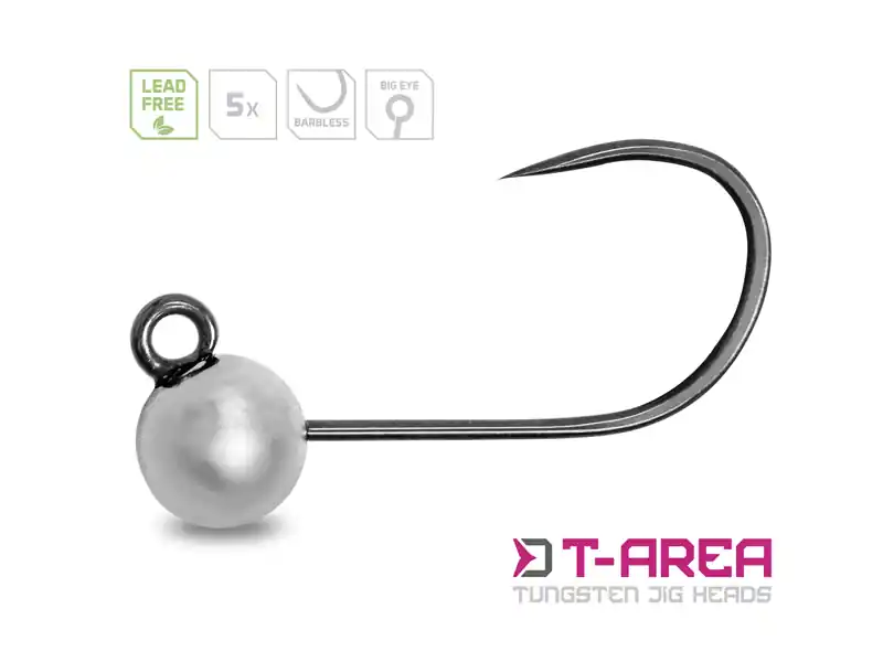 Wolframový jig Delphin T-AREA BL/5ks stříbrný/4mm/0,6g/#6 Nízká Cena