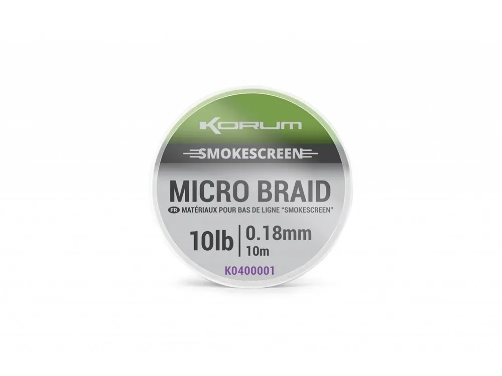 Hit Sezóny Korum Šňůra Smokescreen Micro braid Nosnost 10 lb - 4.5 kg