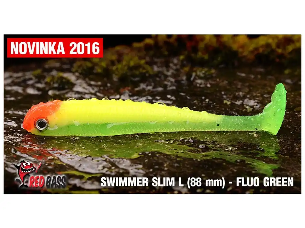 Akce REDBASS Swimmer Slim L - Fluo Green 88 mm