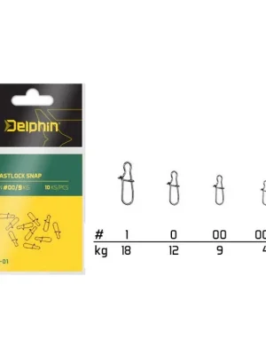 Značkový Delphin karabina Fastlock Snap C-01 Velikost 2