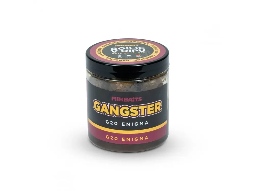 Ověřený Mikbaits Gangster boilie v dipu 250ml - G20 Enigma 20mm