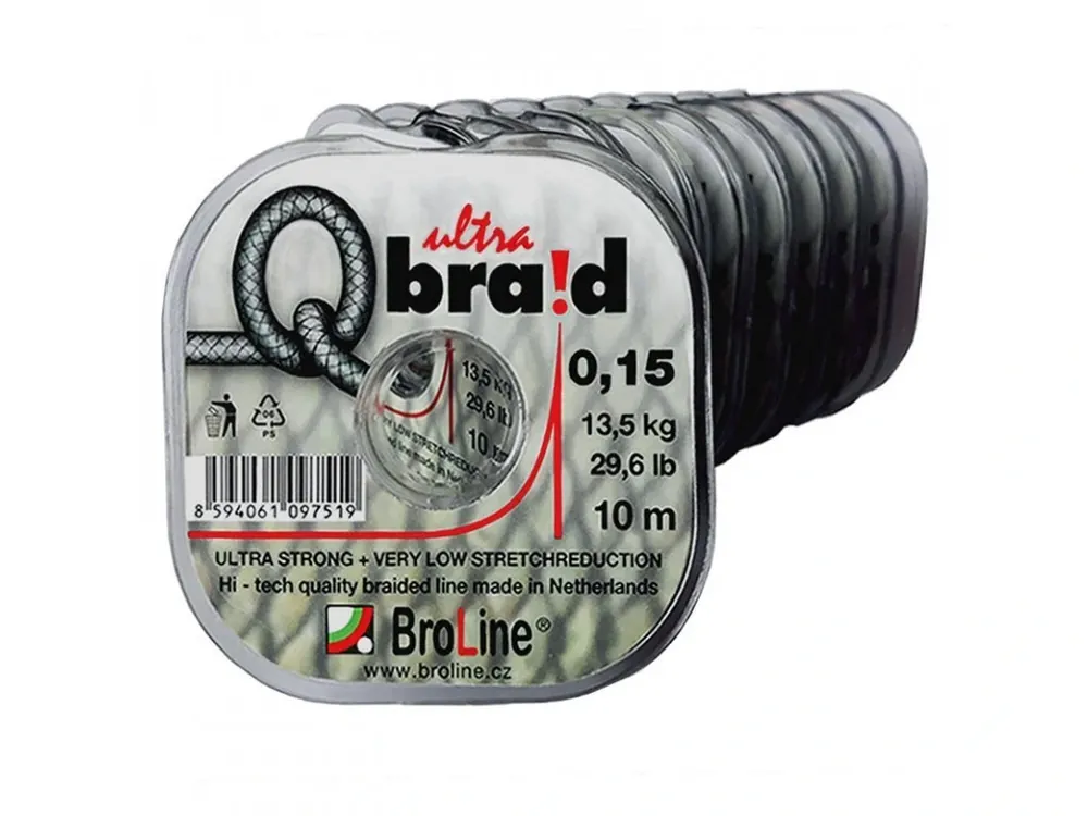 Návazcová šňůrka Q-braid ultra 8x 0,25mm / 19,7kg / 10m Originální