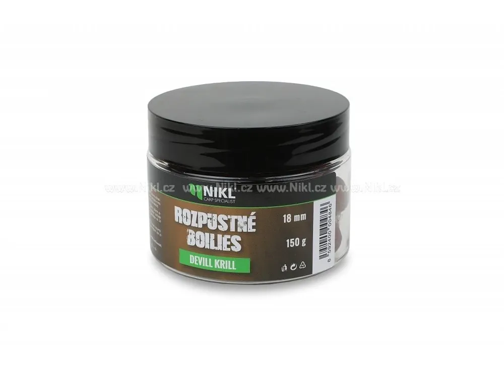 Super Cena Nikl Rozpustné boilies Devill Krill 24mm, 150g
