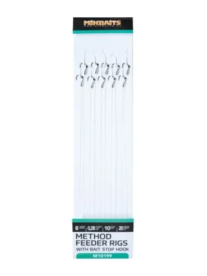 Super Cena Method Feeder návazce - Návazce č.8 s nekonečnou zarážkou 10ks, 20cm