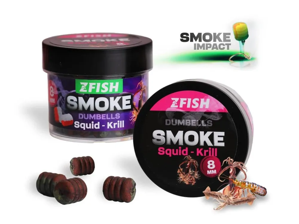 Značkový ZFISH Smoke POP-UP Dumbells - Squid/Krill 8 mm