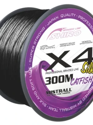 Mistrall šňůra Shiro X4 Catfish 0,70mm 300m černá Poslední Šance