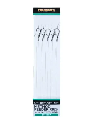 Mikbaits hotové návazce s nekonečnou zarážkou Method Feeder 10ks Expresní Doručení